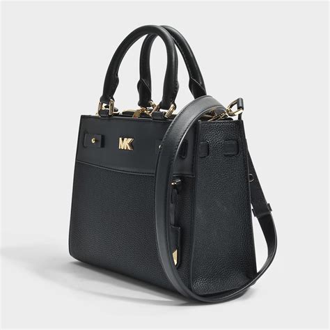 michael kors black leather messenger bag|Michael Kors Messenger bag sale.